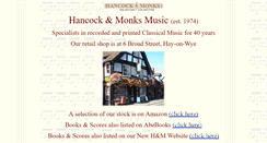 Desktop Screenshot of hancockandmonks.co.uk